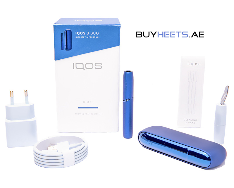 Buy Online IQOS 3 DUO Kit Stellar Blue - price 450 AED