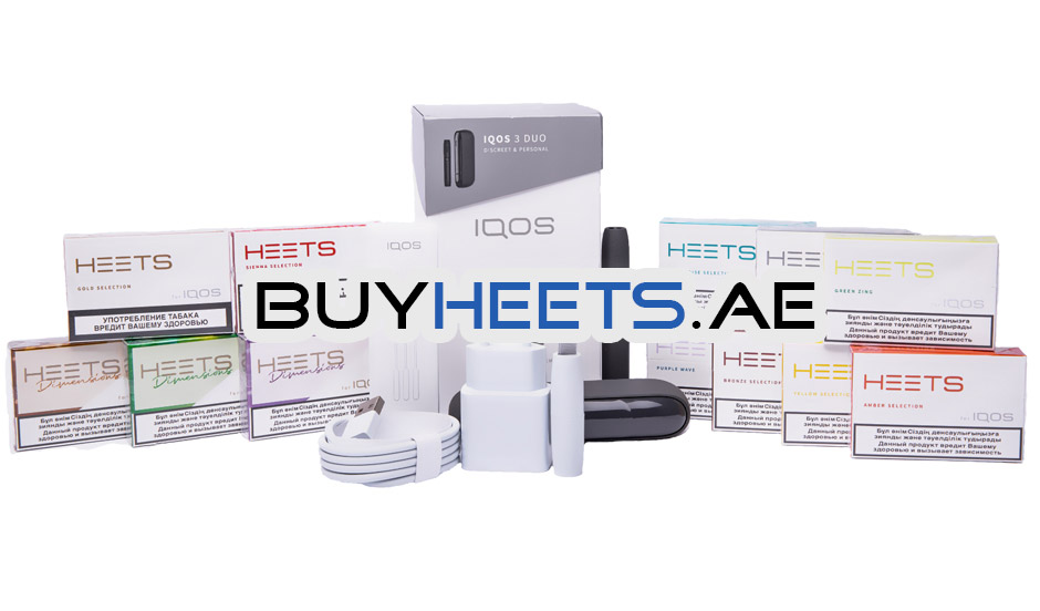 Buy Online IQOS 3 DUO Velvet Grey and 12 Popular Heets Flavors - price 599  AED